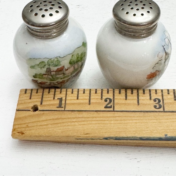 Pair of Vintage Salt & Pepper Shakers HEIDELBERG Germany Handpainted Porcelain - Picture 13 of 13